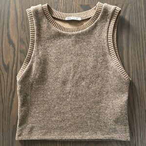 Zara Brown Tank Top Size S